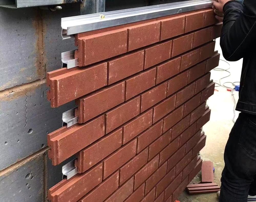 نصب نمای آجری خشک و مدولار با پنل‌های قفل‌شونده بر روی زیرسازی فلزی